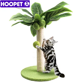 חתול קטן עץ ירוק עץ קוקוס בצורת חתול מגרד פוסט על חתולים חתלתול חתול מגדל עם הכדור חתול עץ מקורה חתולים